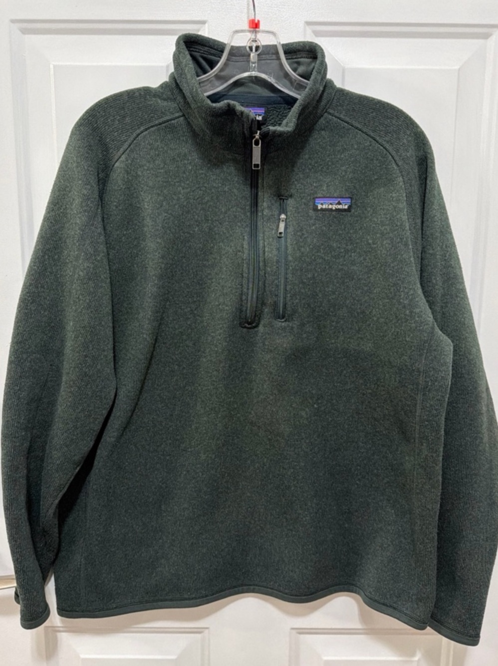 Patagonia better sweater Quarter 1/4 Zip Green Fleece Size Large